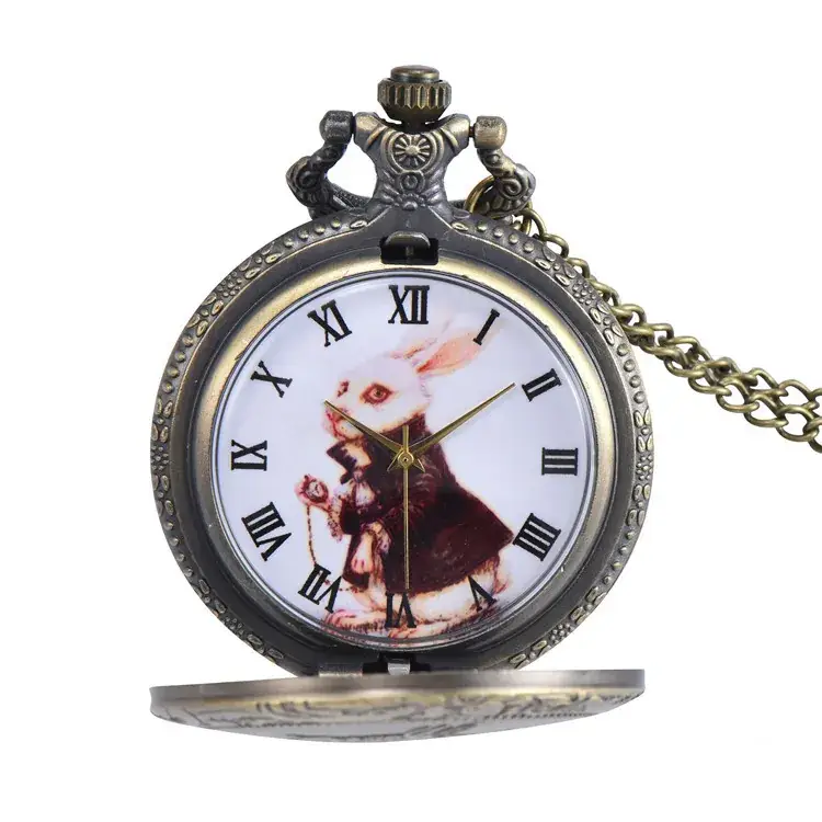 Rabbit Tourist Pocket Watch with Chain Strap