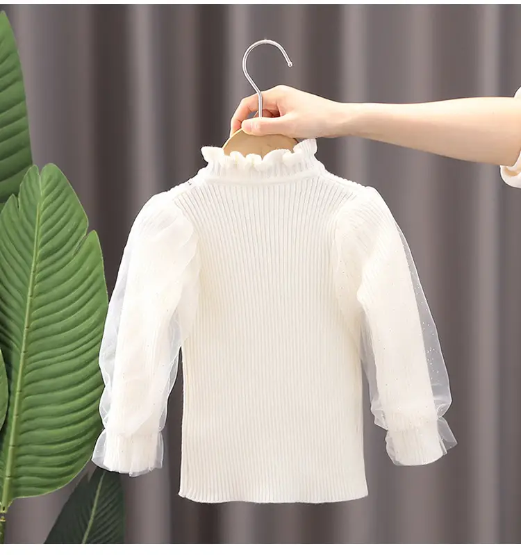 Girls Knitted Winter Sweater Long Sleeve Pullover — feature 4