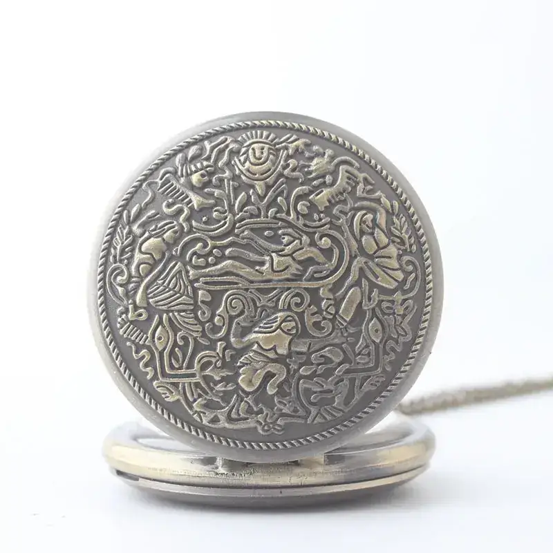 Retro Egyptian Wall Carved Pocket Watch for Men Women - Image 2