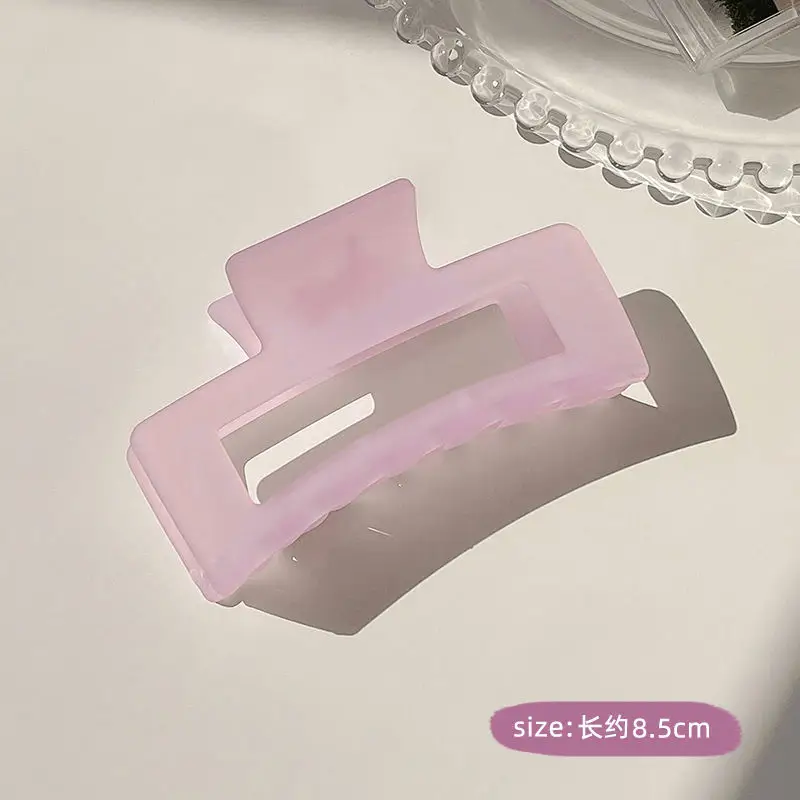 Transparent Frosted Frosted Texture Hair Claw for Women