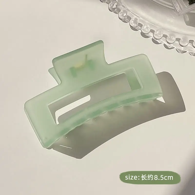Transparent Frosted Frosted Texture Hair Claw for Women