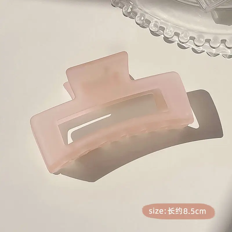 Transparent Frosted Frosted Texture Hair Claw for Women