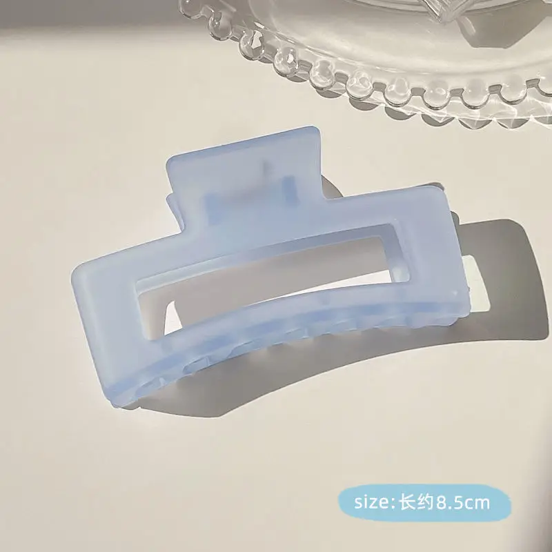 Transparent Frosted Frosted Texture Hair Claw for Women