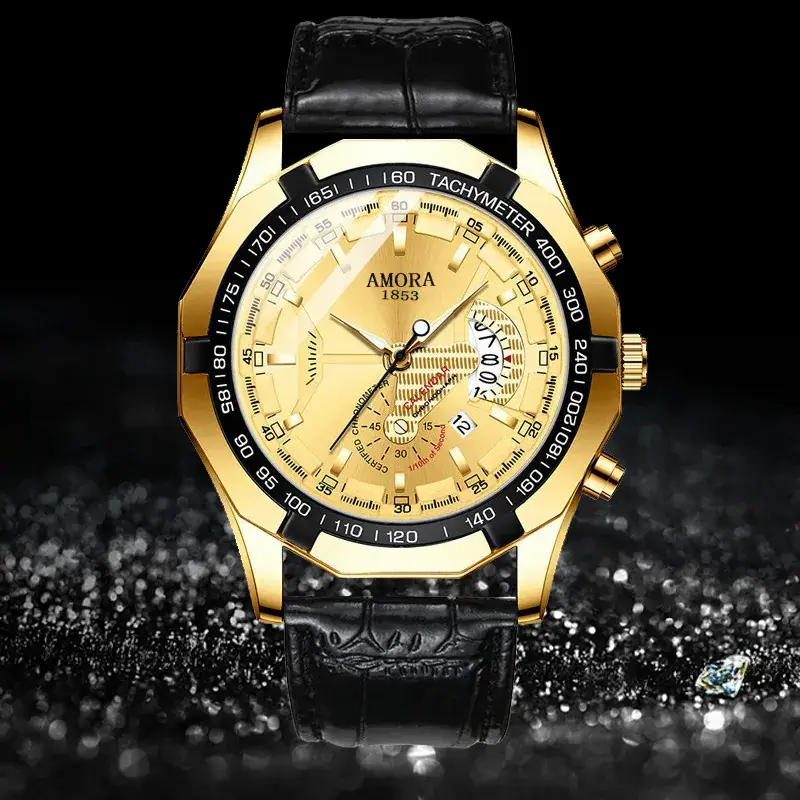 Men's Korean Fashion Quartz Watch with Calendar & Luminous Dial
