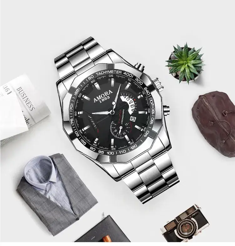 Men's Korean Fashion Quartz Watch with Calendar & Luminous Dial — feature 14