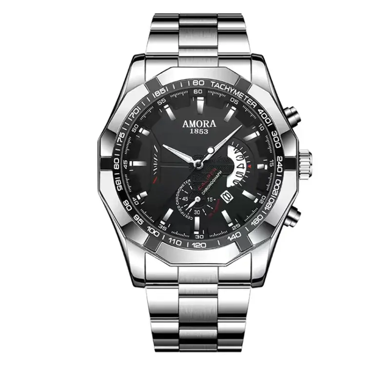 Men's Korean Fashion Quartz Watch with Calendar & Luminous Dial