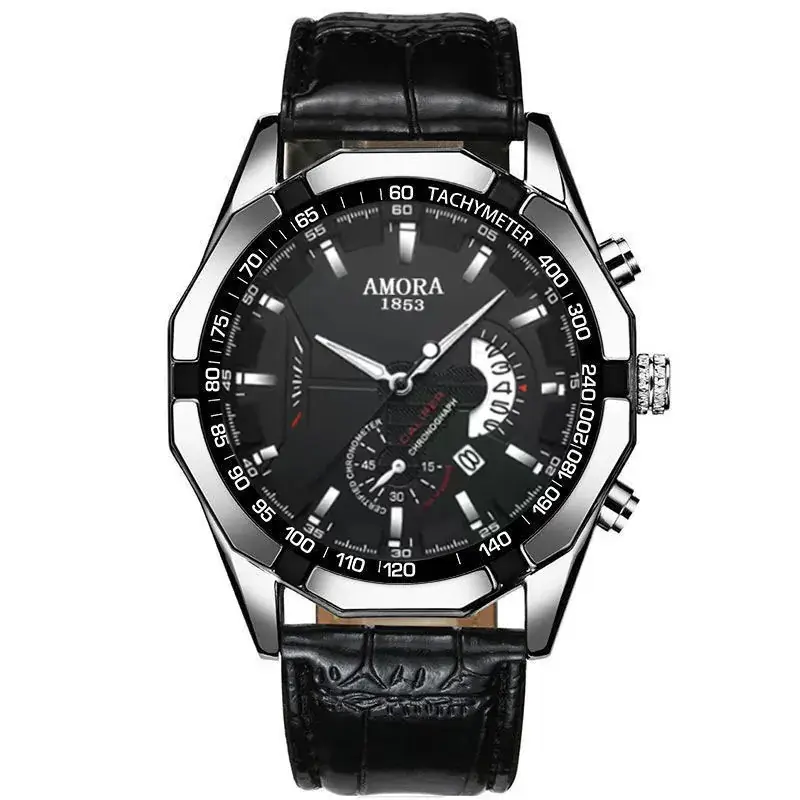 Men's Korean Fashion Quartz Watch with Calendar & Luminous Dial