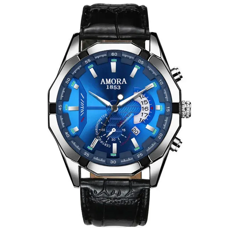 Men's Korean Fashion Quartz Watch with Calendar & Luminous Dial