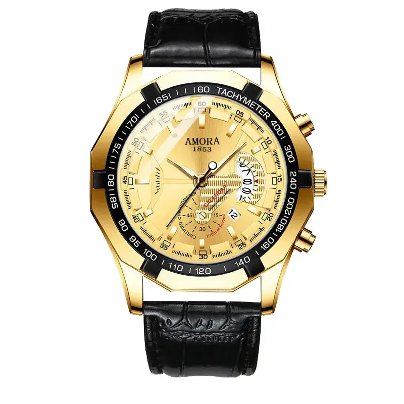 Men's Korean Fashion Quartz Watch with Calendar & Luminous Dial