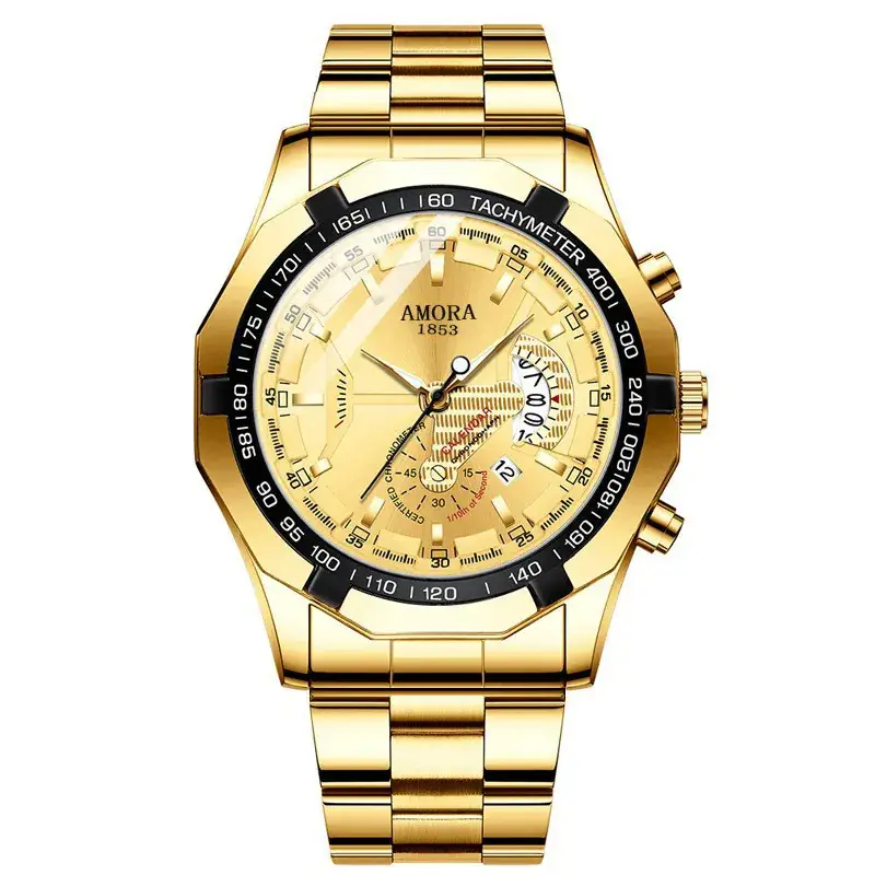 Men's Korean Fashion Quartz Watch with Calendar & Luminous Dial