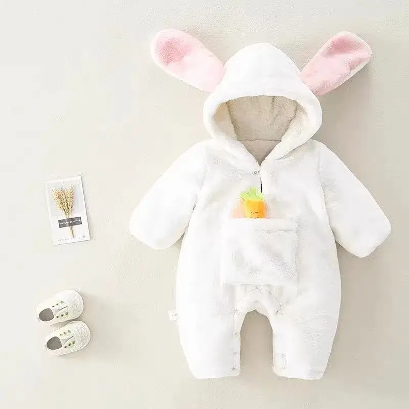 Newborn Fleece Baby Clothes Fleece Lined Warm Winter Outfit - Image 5
