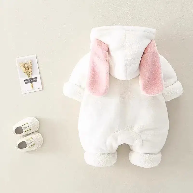 Newborn Fleece Baby Clothes Fleece Lined Warm Winter Outfit - Image 6
