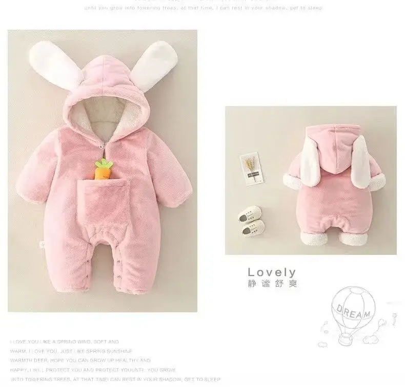Newborn Fleece Baby Clothes Fleece Lined Warm Winter Outfit — feature 6