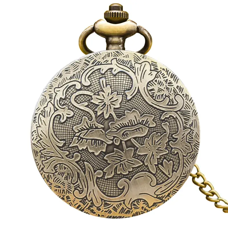Vintage Hollow Classic Window Dial Quartz Pocket Watch Cool Black Chinese Aristocratic Style — feature 18