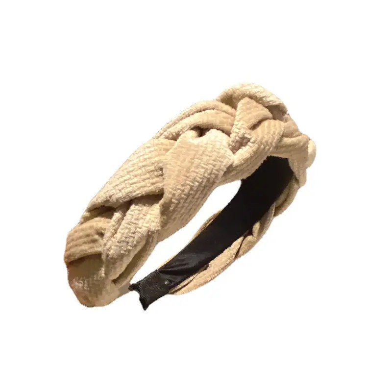 Women's Autumn Winter Hair Hoop Solid Color Twist Style - Image 7