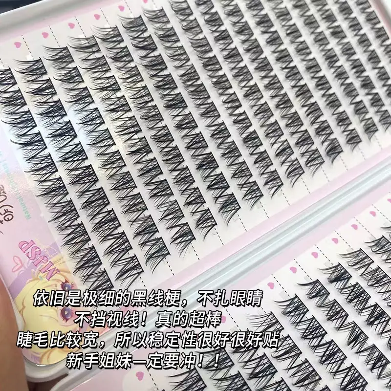 Cute False Eyelash Book for Lazy Eyelash Segmented Thick