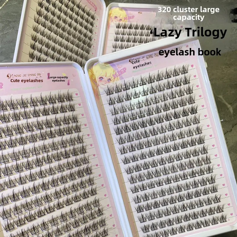 Cute False Eyelash Book for Lazy Eyelash Segmented Thick