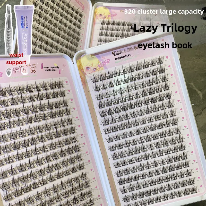 Cute False Eyelash Book for Lazy Eyelash Segmented Thick