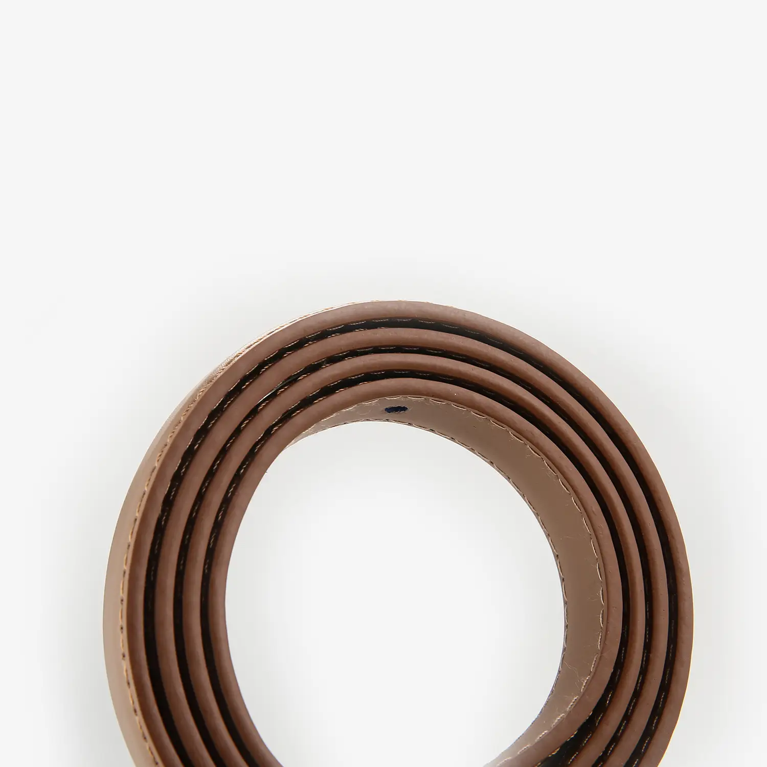 Brown Leather Belt for Men Women Couples Hong Kong Style Jeans
