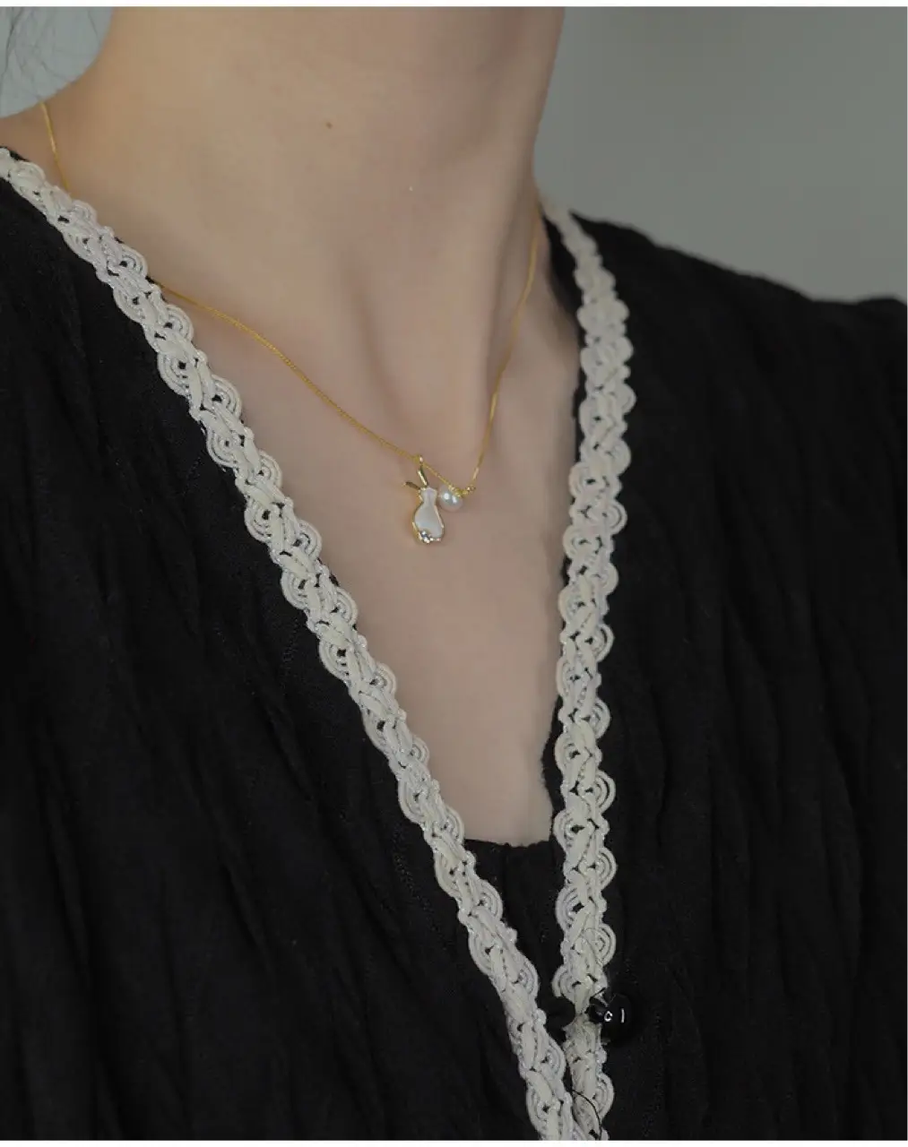 14K Gold Plated Pearl Pendant Necklace for Women — feature 2