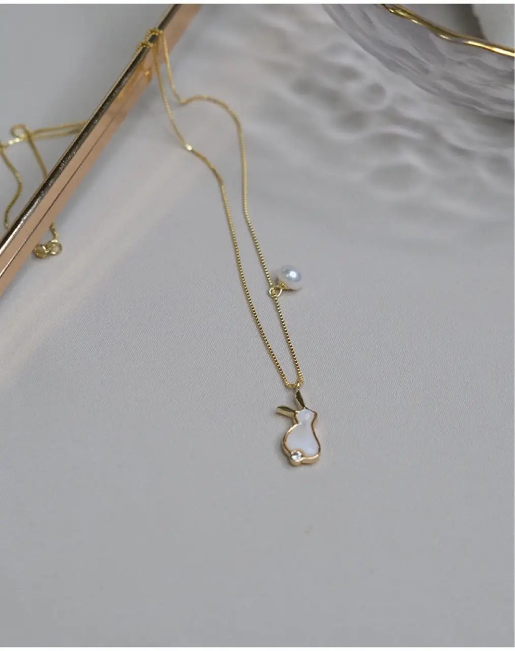 14K Gold Plated Pearl Pendant Necklace for Women — feature 6