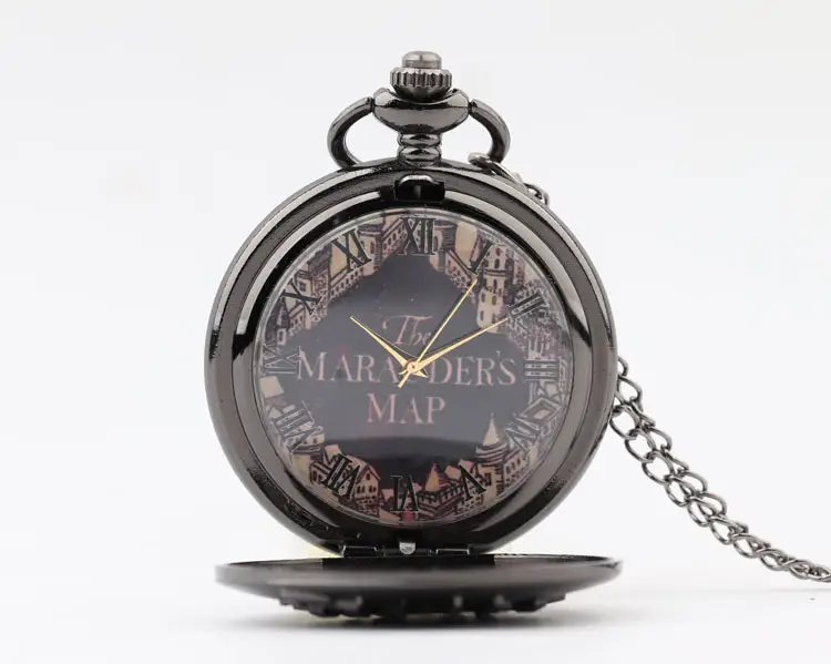 Bronze Walled Castle Pocket Watch with MARAUDERS MAP Design — feature 6