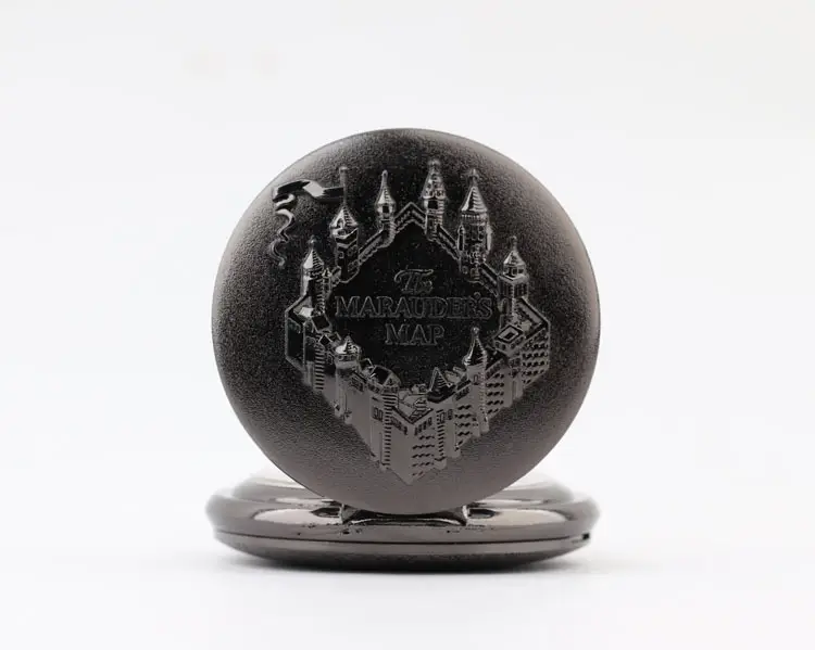 Bronze Walled Castle Pocket Watch with MARAUDERS MAP Design — feature 8