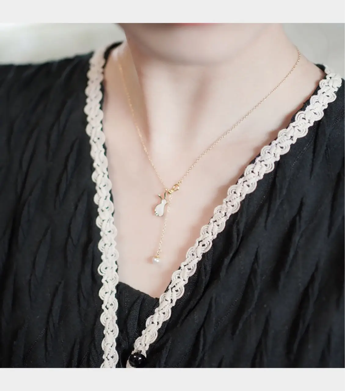 Cute Pearl Necklace for Girls Adjustable Chain — feature 10