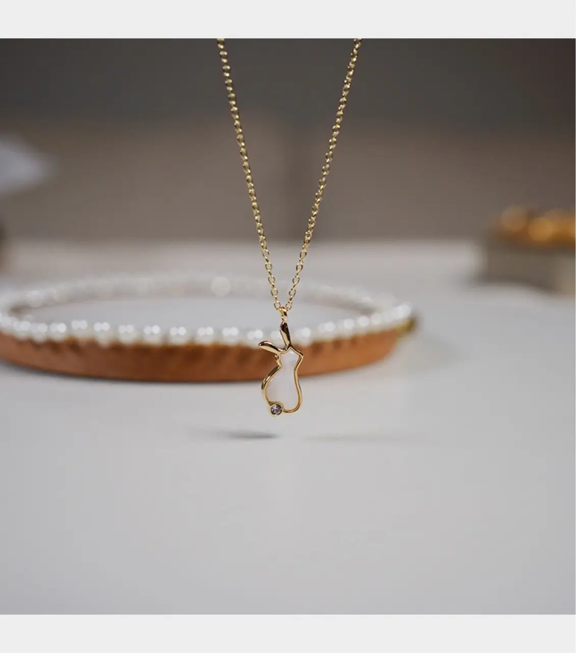 Cute Pearl Necklace for Girls Adjustable Chain — feature 6
