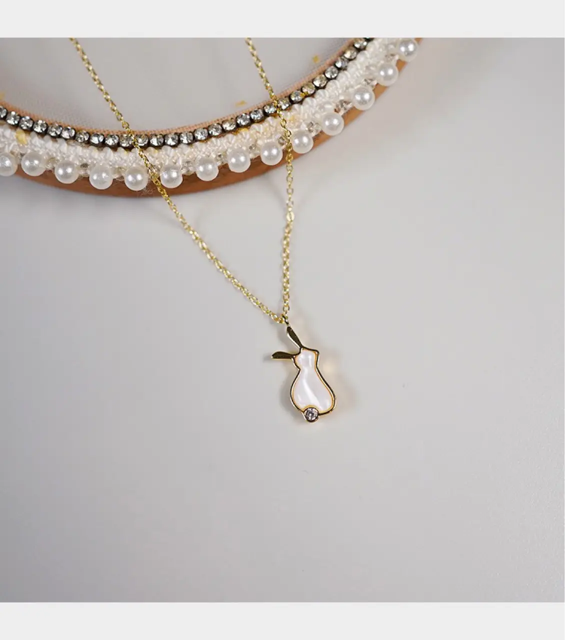 Cute Pearl Necklace for Girls Adjustable Chain — feature 7