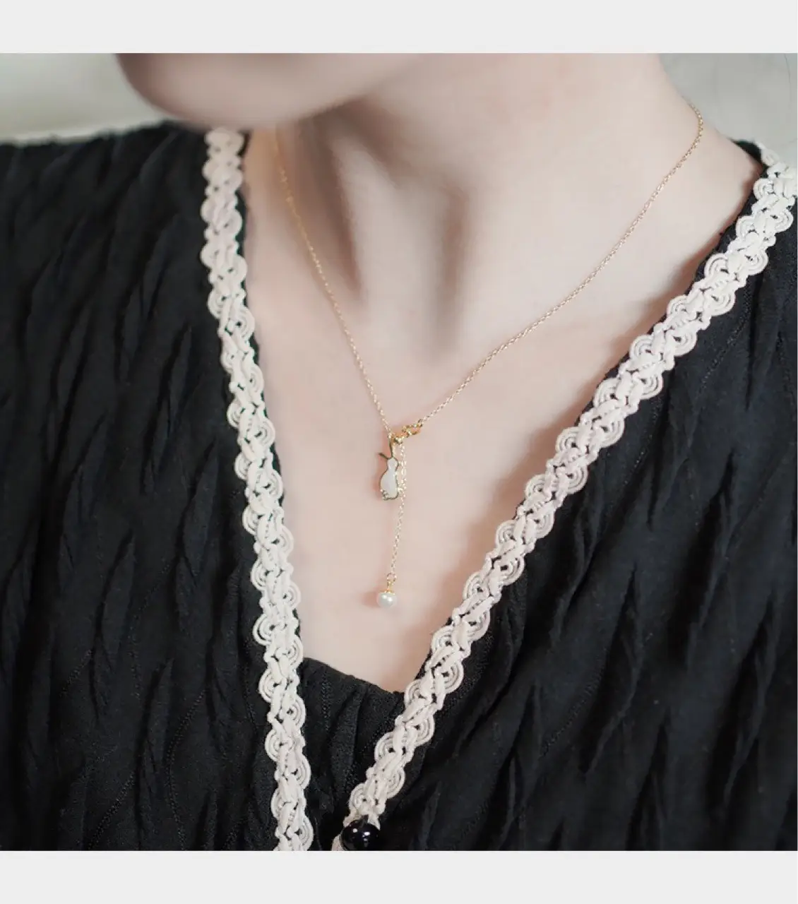 Cute Pearl Necklace for Girls Adjustable Chain — feature 8