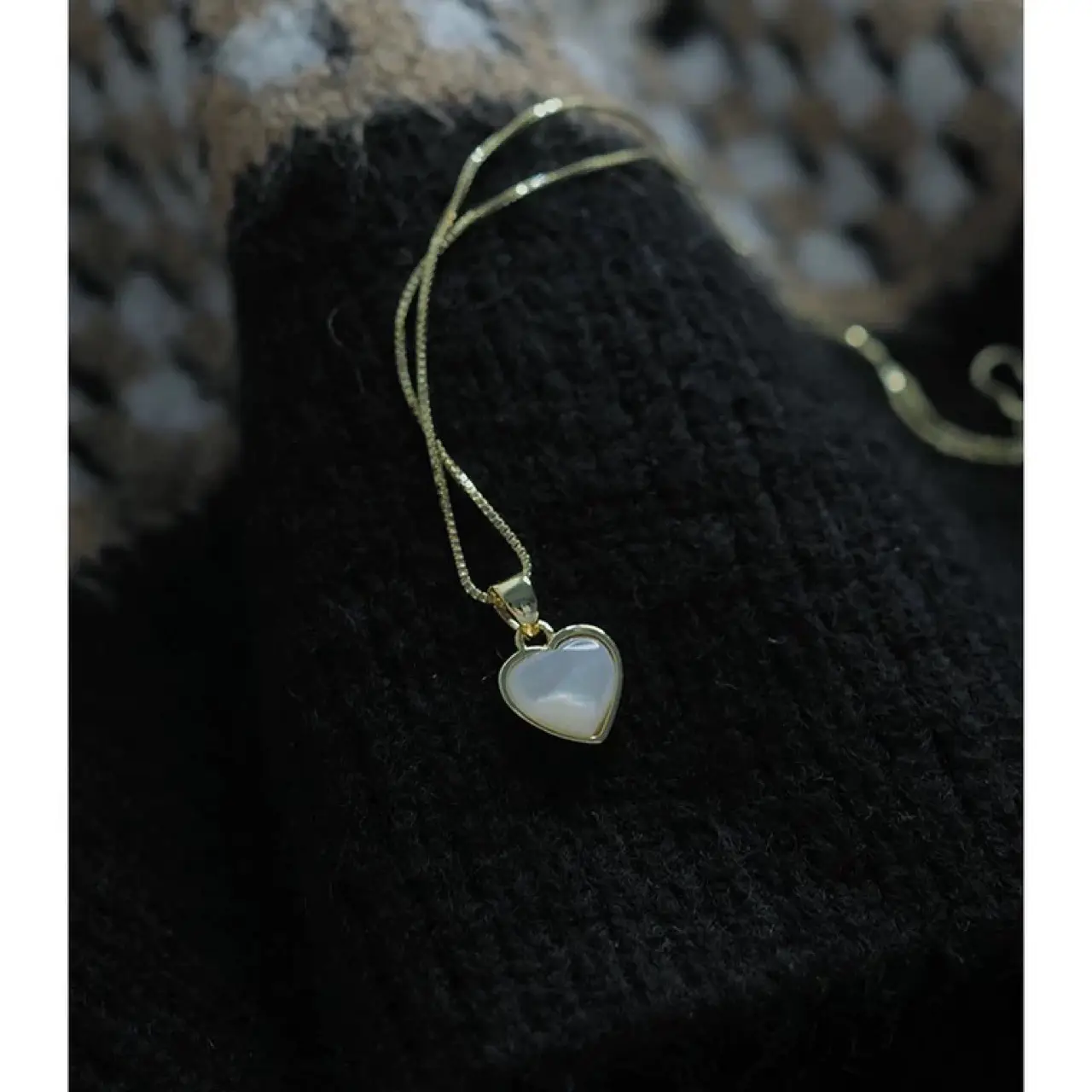 Peach Heart Necklace for Women 14K Gold - Image 4