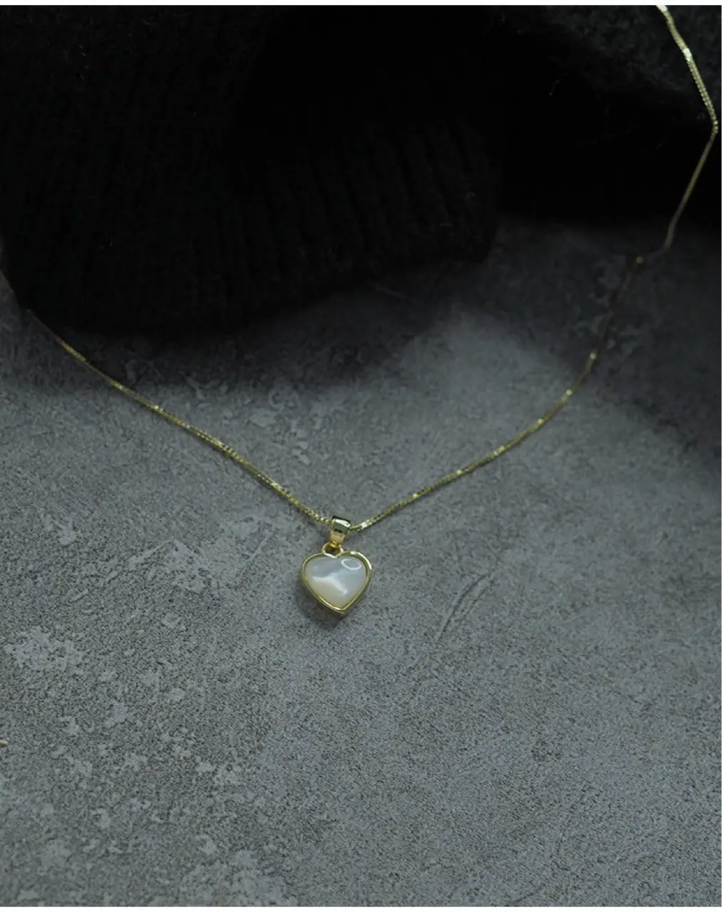 Peach Heart Necklace for Women 14K Gold — feature 5