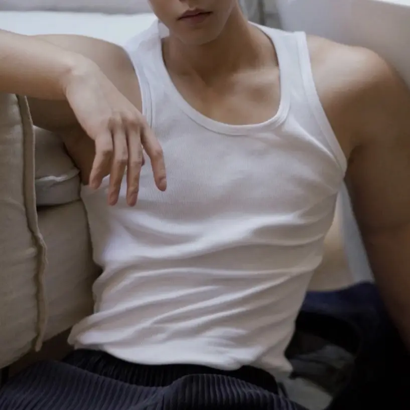 Men's Threaded Slim Fit Summer Sports Vest - Image 6