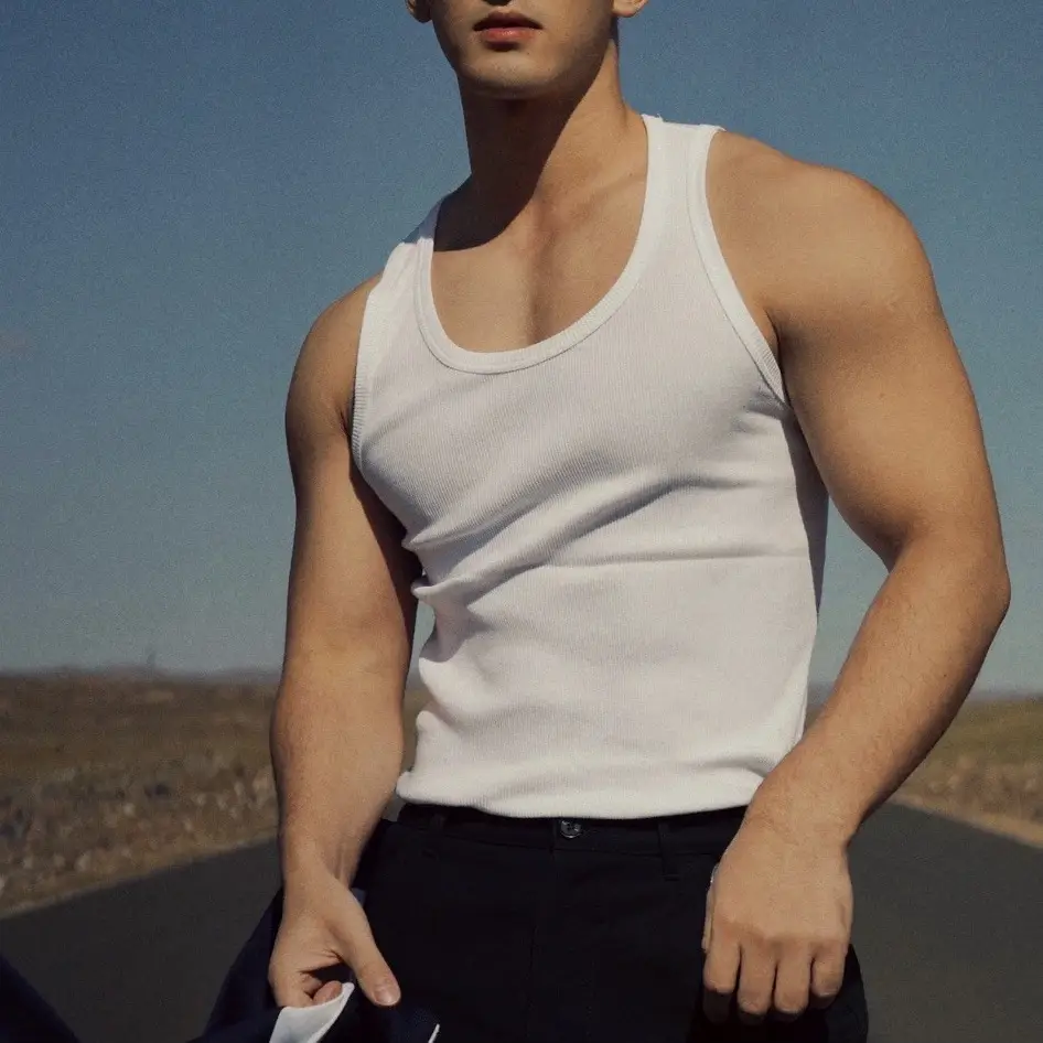 Men's Threaded Slim Fit Summer Sports Vest - Image 7