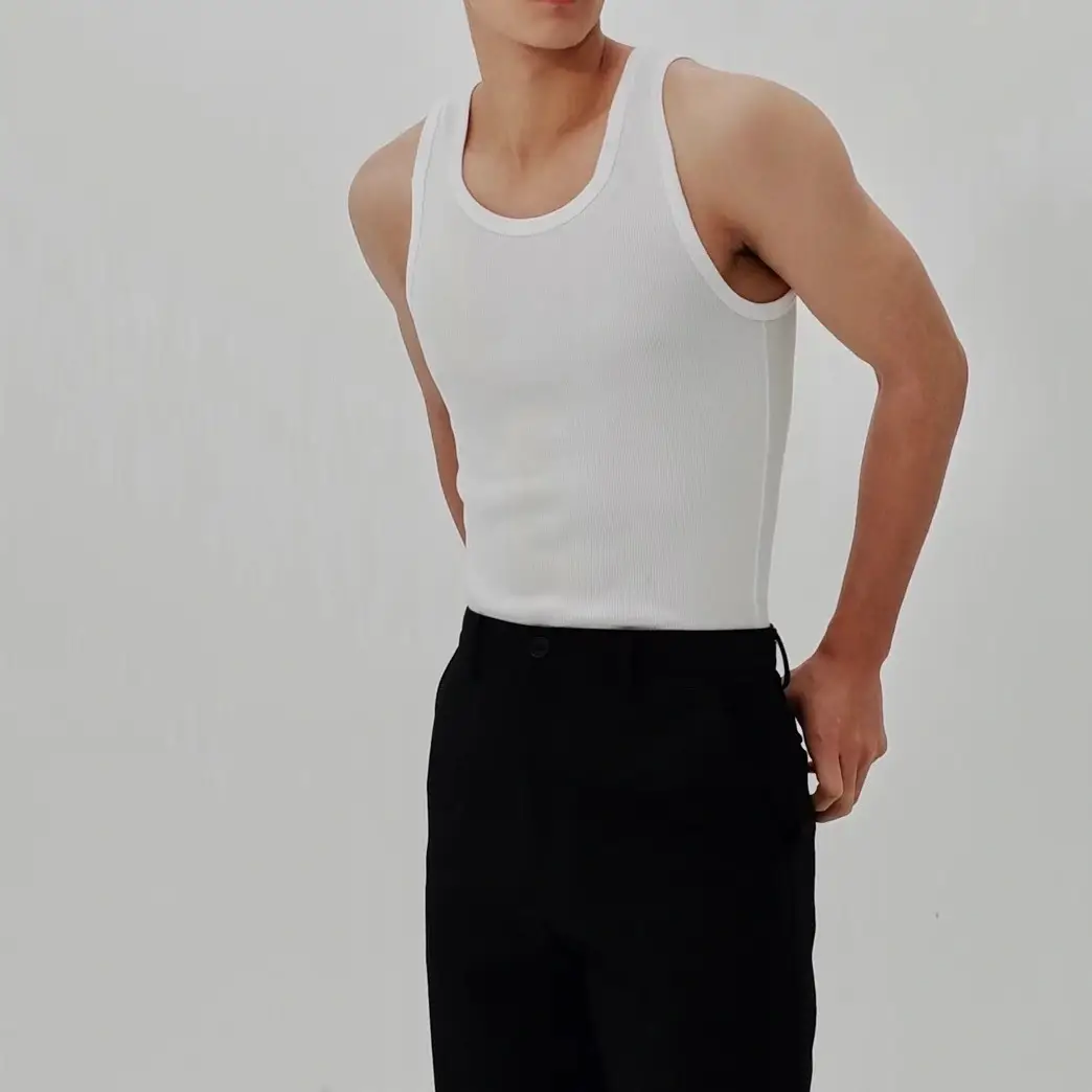 Men's Threaded Slim Fit Summer Sports Vest — feature 2