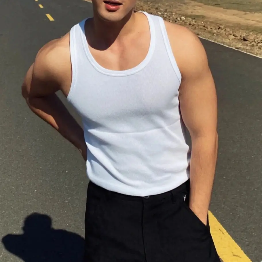 Men's Threaded Slim Fit Summer Sports Vest — feature 7