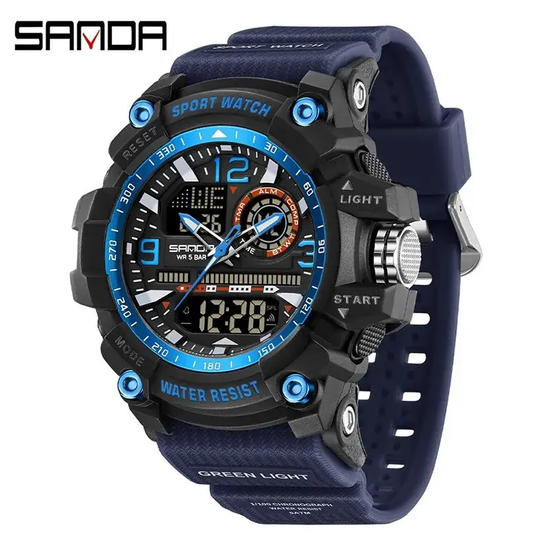Men's Green Light Waterproof Sport Watch - Image 24