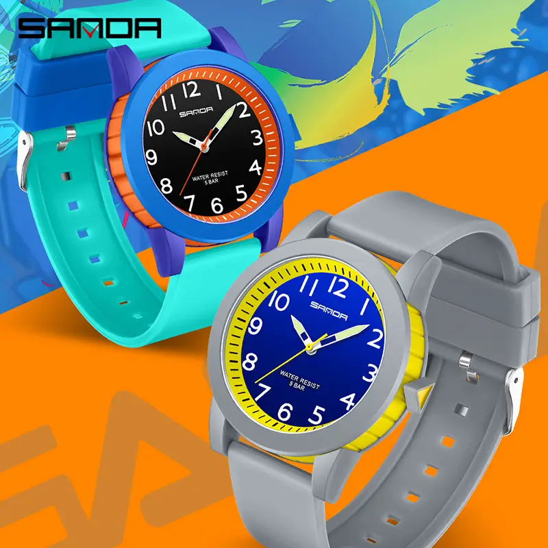 Sanda Couple Watches Blue Pink Quartz Waterproof - Image 15