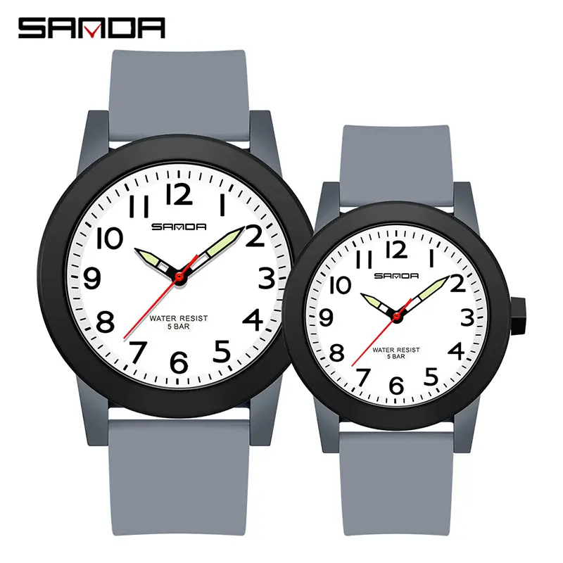 Sanda Couple Watches Blue Pink Quartz Waterproof - Image 18