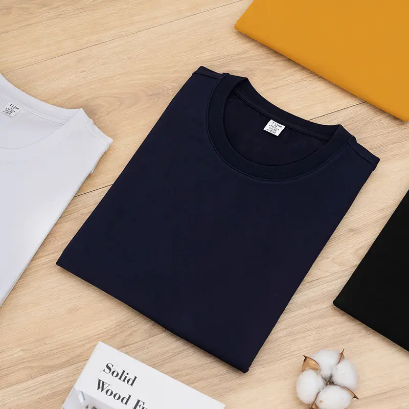 Men Pure Cotton White T-Shirt 270g Long Staple - Image 6