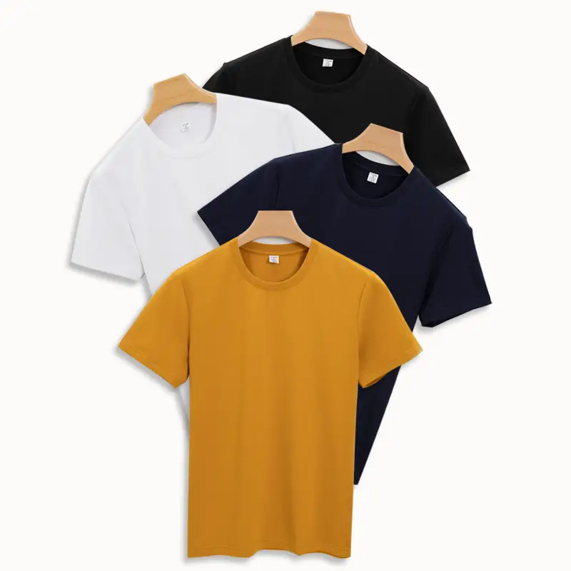 Men Pure Cotton White T-Shirt 270g Long Staple - Image 9