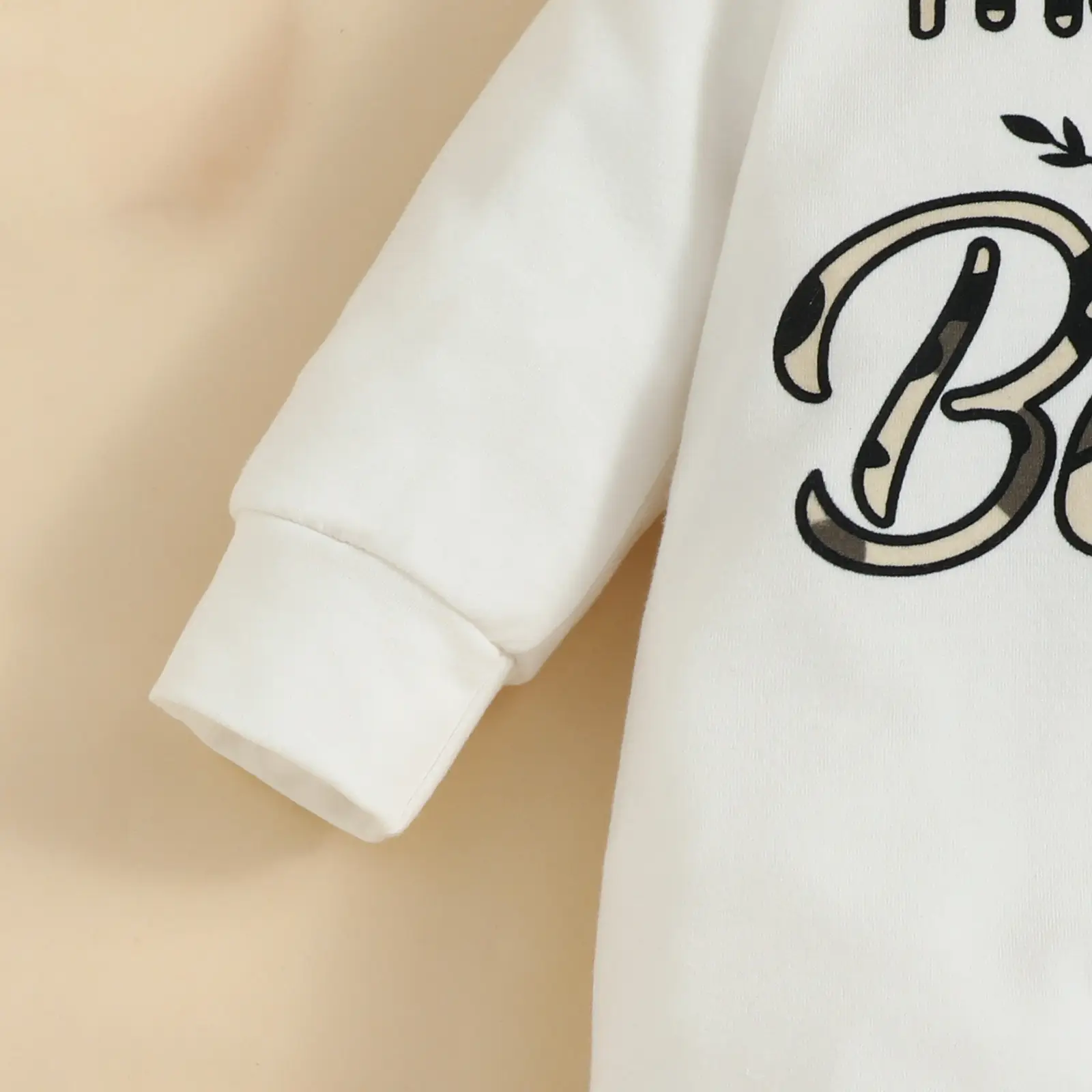 Baby Love Long Sleeve Cotton Climbing Suit White Heart Design — feature 8