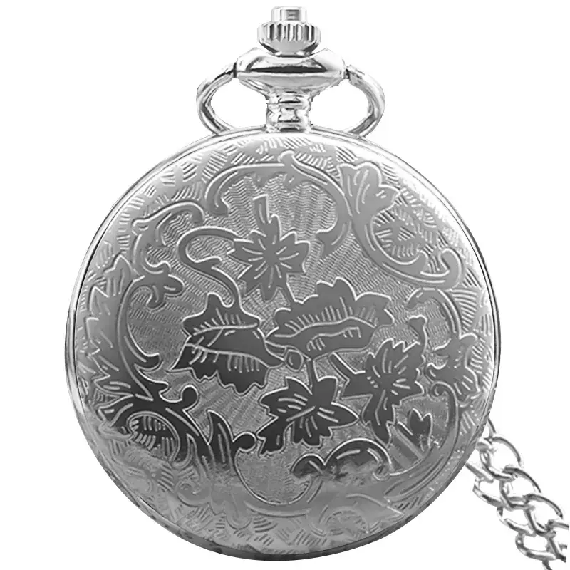 Retro Quartz Pocket Watch Large Geometric Chart Chain Necklace — feature 8