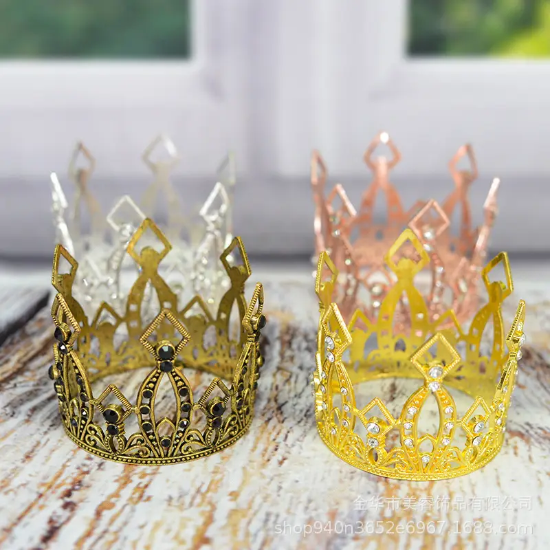 Bridal Crown with 9 Points and Crystal Accents - Image 6