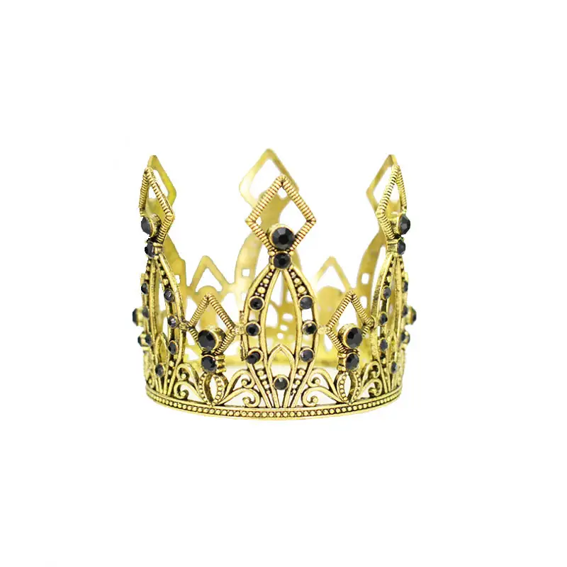 Bridal Crown with 9 Points and Crystal Accents - Image 7