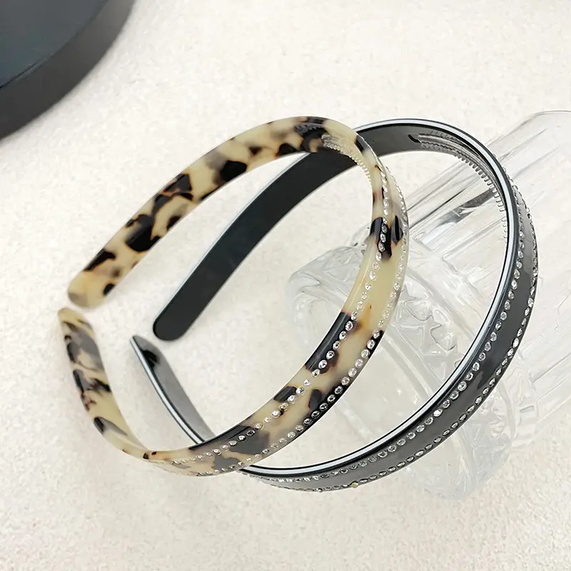 Autumn & Winter Acetic Acid Hair Band with Diamond Trace