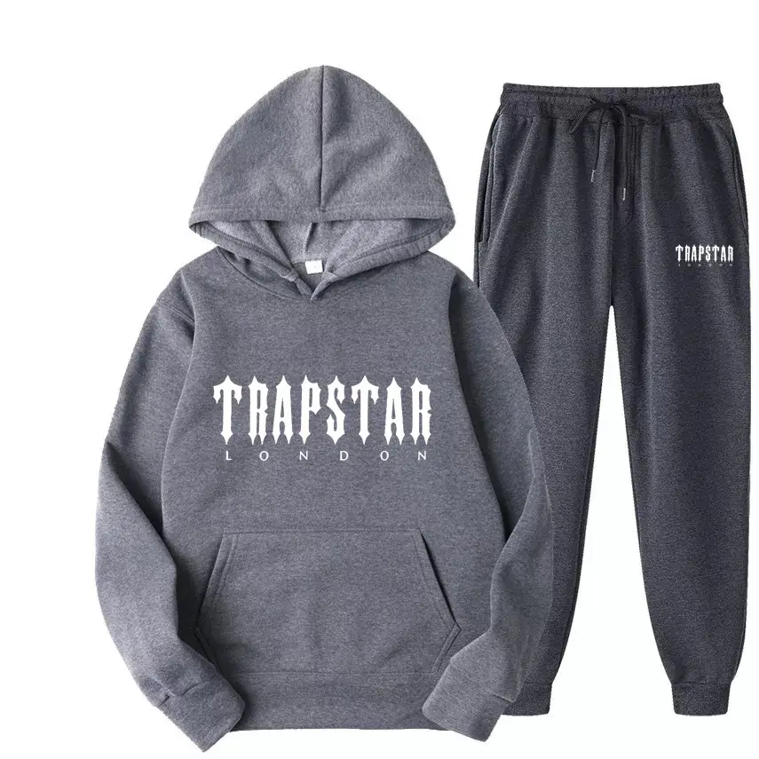 Men's Grey Trapstar Hoodie Sweatpants Set — feature 4