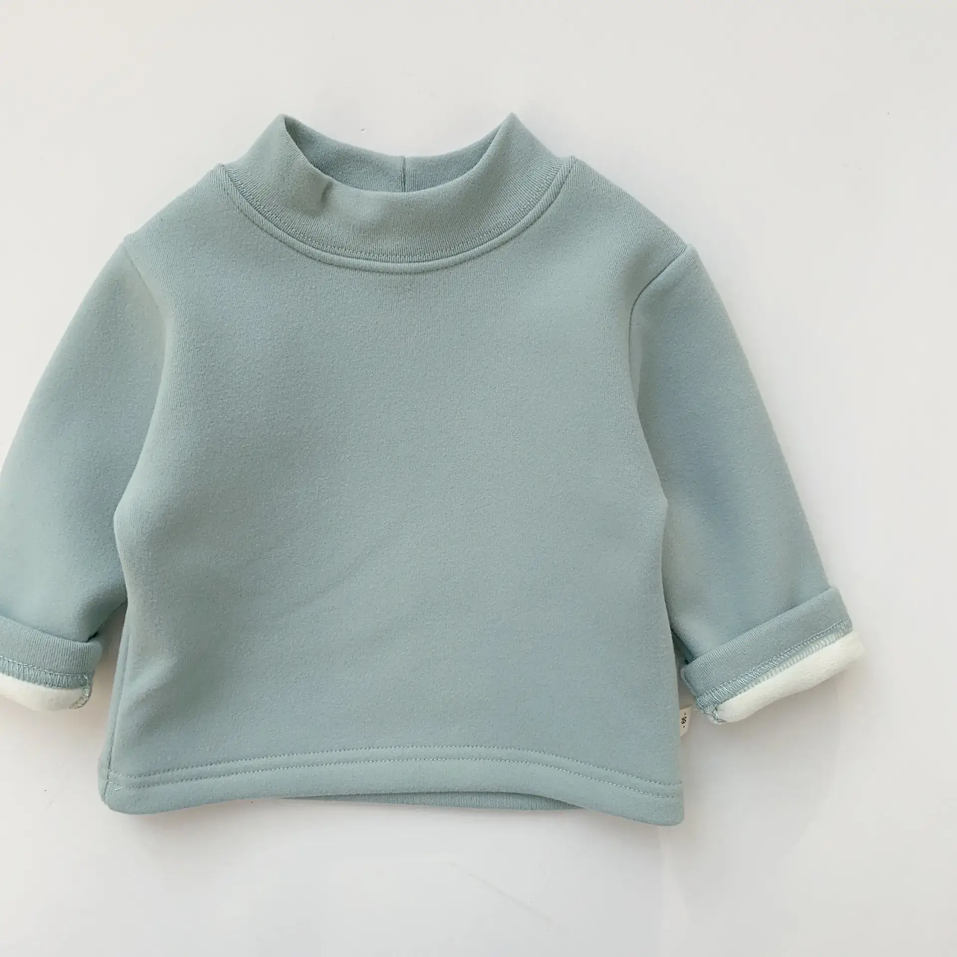 Children's Fleece Lined Base Shirt Pink Long Sleeve - Image 20
