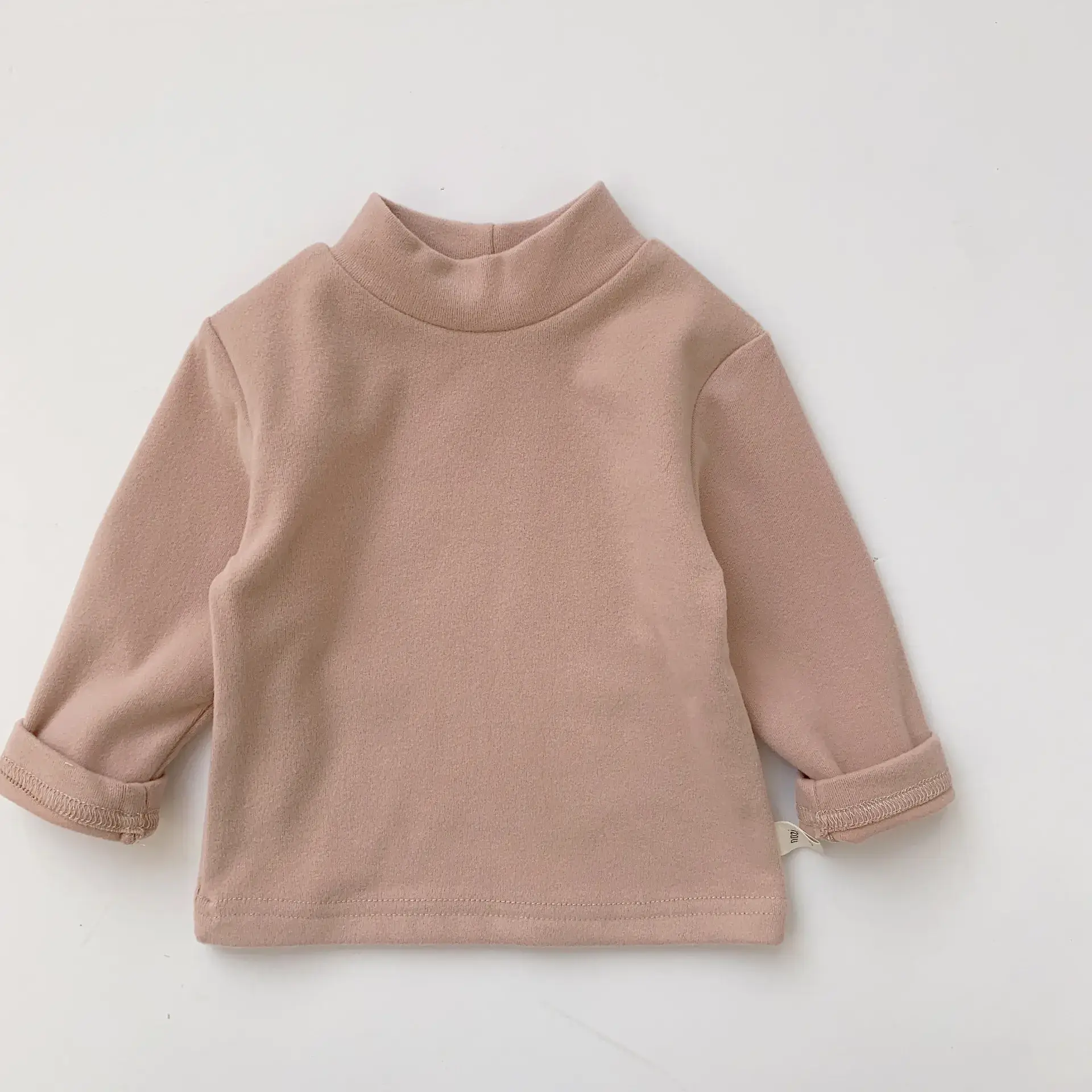 Children's Fleece Lined Base Shirt Pink Long Sleeve - Image 11